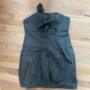 FarmRio Strapless militar green mini dress